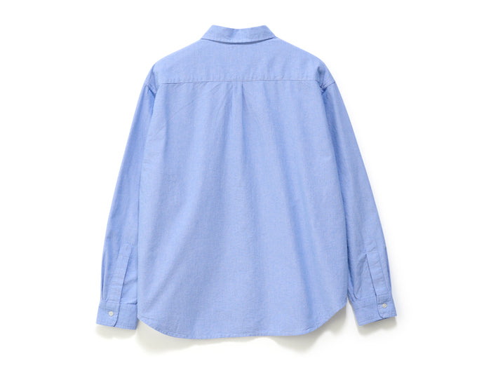 S-Double - Oxford Classic Long Sleeve Shirt - Medium Blue