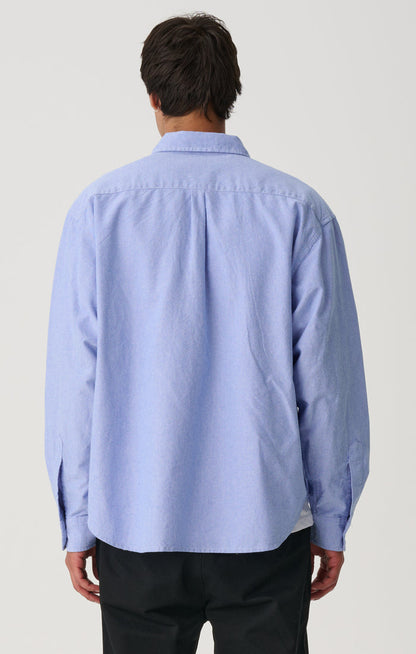 S-Double - Oxford Classic Long Sleeve Shirt - Medium Blue