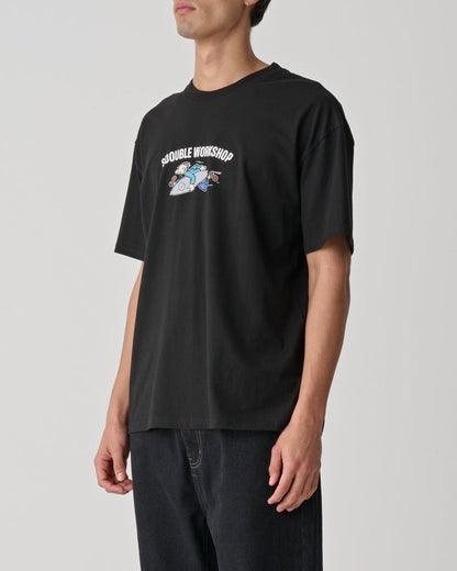 S-Double - Running Man T-Shirt - Black