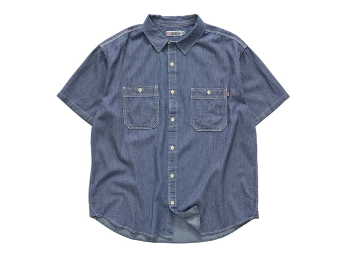 S-Double - Union Short Sleeve Work Shirt - Stripe