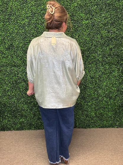 Sage Shiny Top