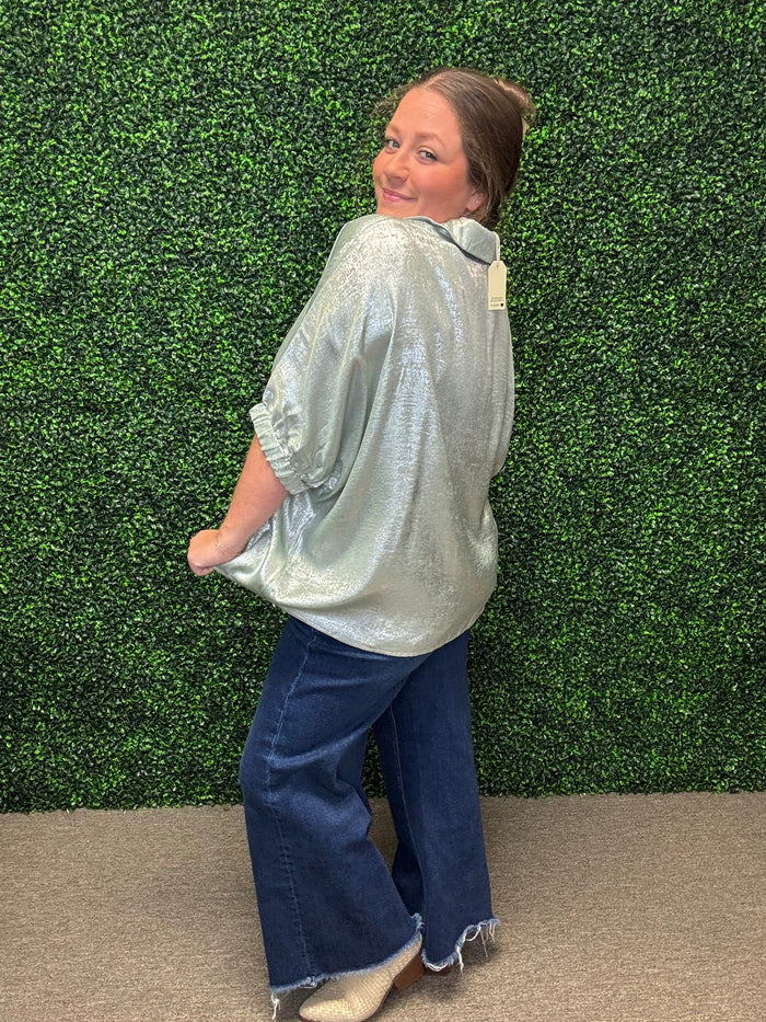 Sage Shiny Top