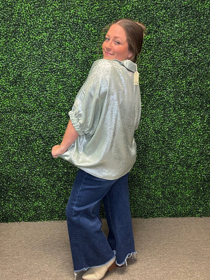 Sage Shiny Top