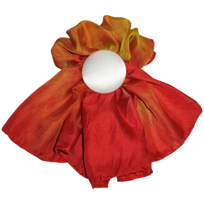 Dyed silk scarf used as a backdrop