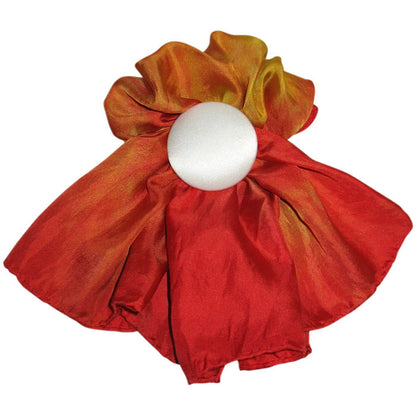 Dyed silk scarf used as a backdrop