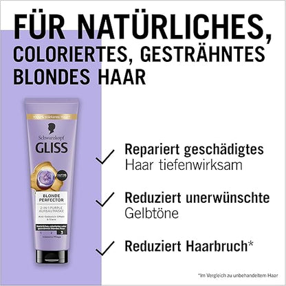 Schwarzkopf GLISS Hair Repair Blonde Perfector Purple Mask 200 ml