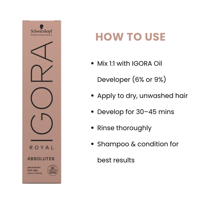 Schwarzkopf Igora Royal Absolutes 7-50 Medium Blonde Gold Natural