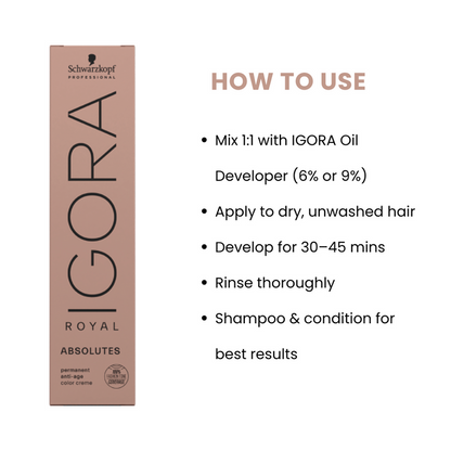 Schwarzkopf Igora Royal Absolutes 7-50 Medium Blonde Gold Natural