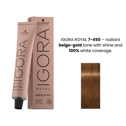 Schwarzkopf Igora Royal Absolutes 7-50 Medium Blonde Gold Natural
