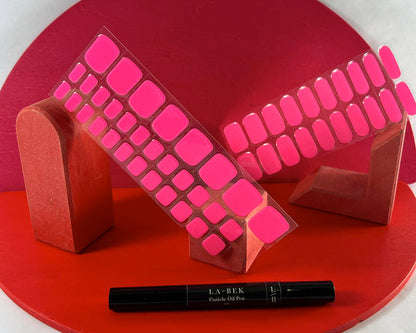 Semi-cured Gel Nail Wraps - Barbie Pink Toes