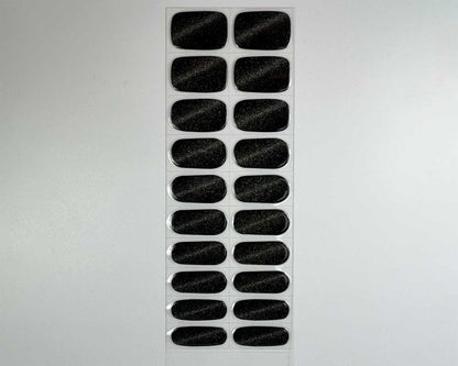 Semi-cured Gel Nail Wraps - Black Velvet Cats Eye