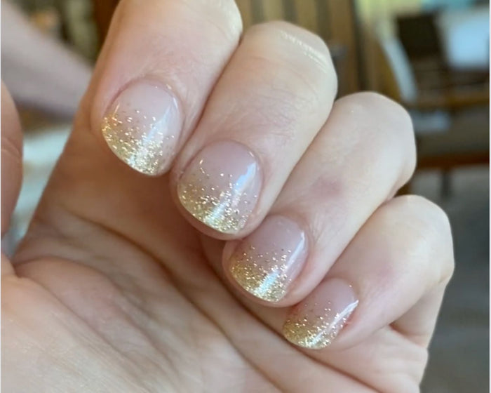Semi-cured Gel Nail Wraps - Champagne Glitter
