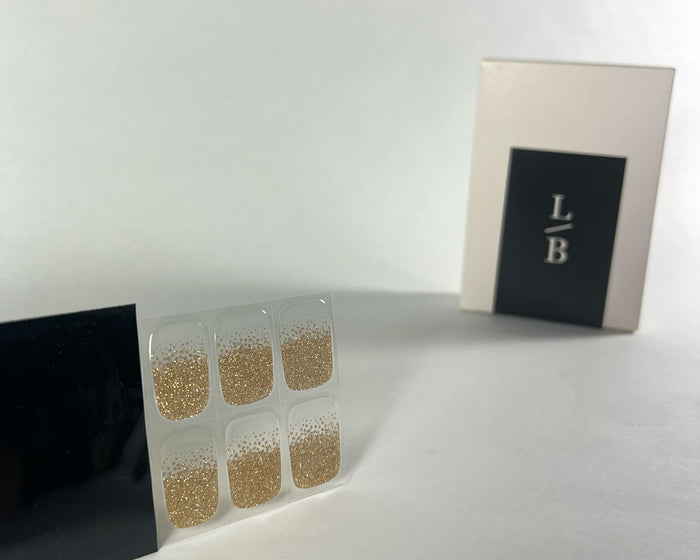 Semi-cured Gel Nail Wraps - Champagne Glitter