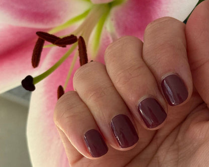 Semi-cured Gel Nail Wraps - Classic Burgundy