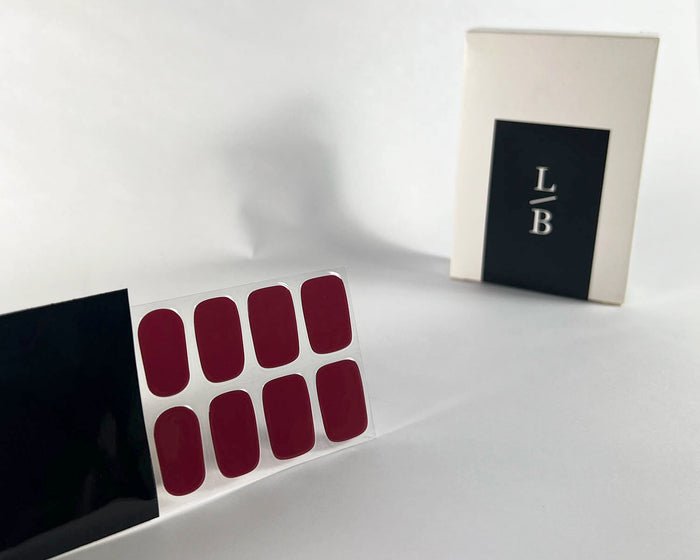 Semi-cured Gel Nail Wraps - Classic Burgundy