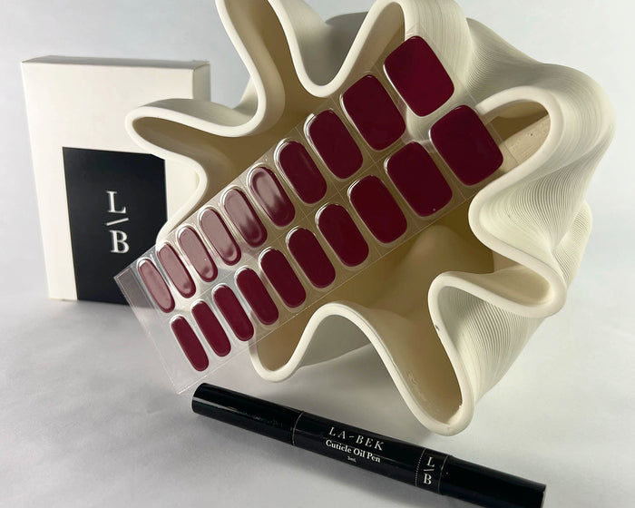 Semi-cured Gel Nail Wraps - Classic Burgundy