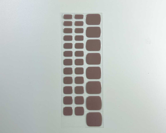 Semi-cured Gel Nail Wraps - Classic Chocolate Toes