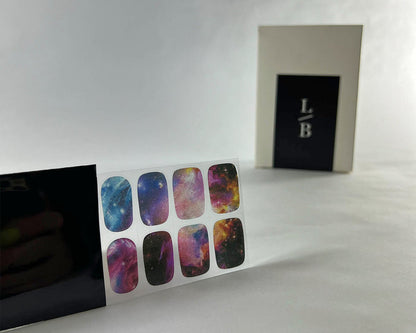 Cosmic Chic gel wrap strip on black background