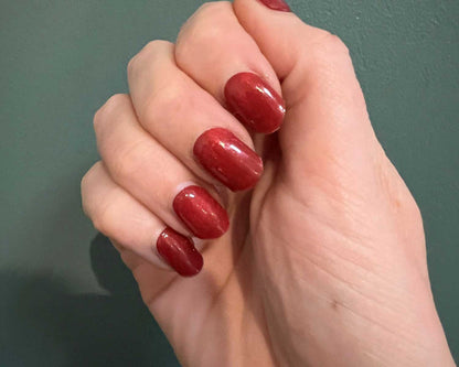Semi-cured Gel Nail Wraps - Crimson cats eye