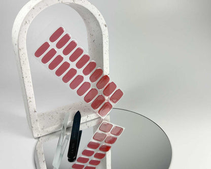 Semi-cured Gel Nail Wraps - Crimson cats eye