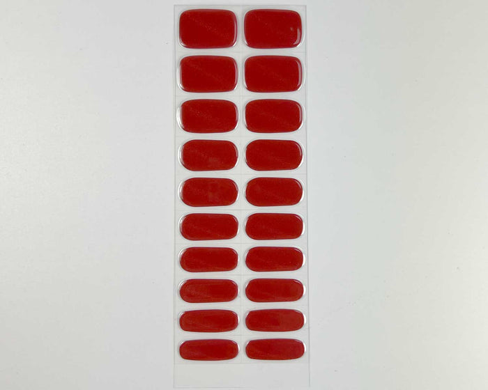 Semi-cured Gel Nail Wraps - Crimson cats eye