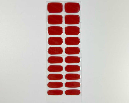 Semi-cured Gel Nail Wraps - Crimson cats eye