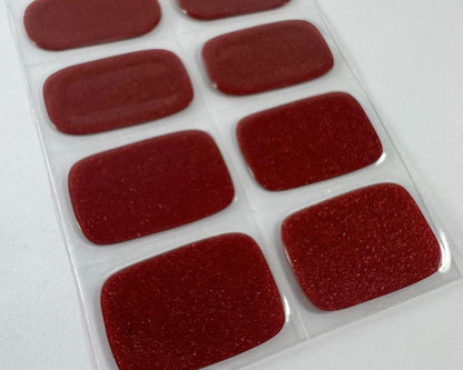 Semi-cured Gel Nail Wraps - Crimson Sparkle