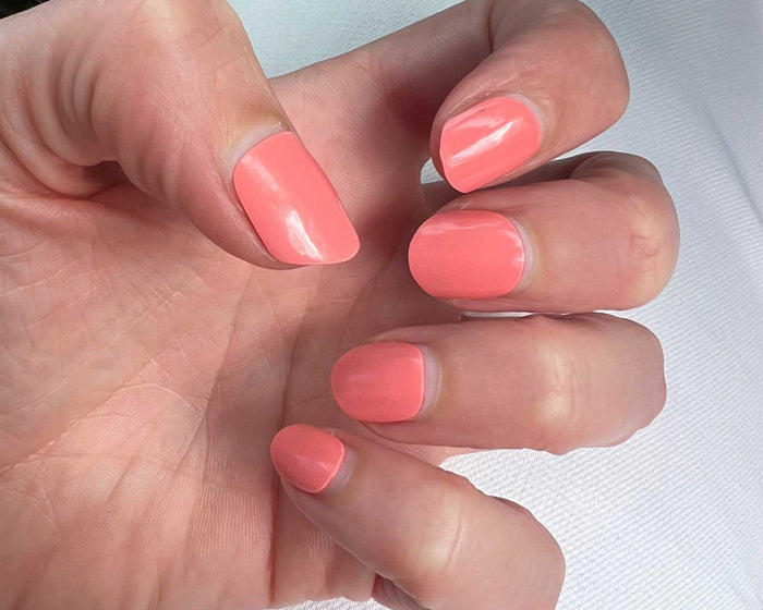 Desert Flower semi-cured gel nail wraps, close-up