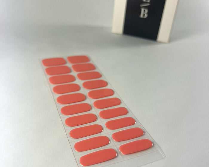 Desert Flower gel nail wrap strip close-up, angled view