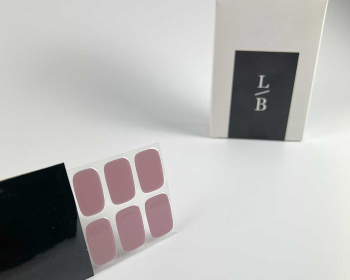 Dusty Plum gel wrap strip on black background