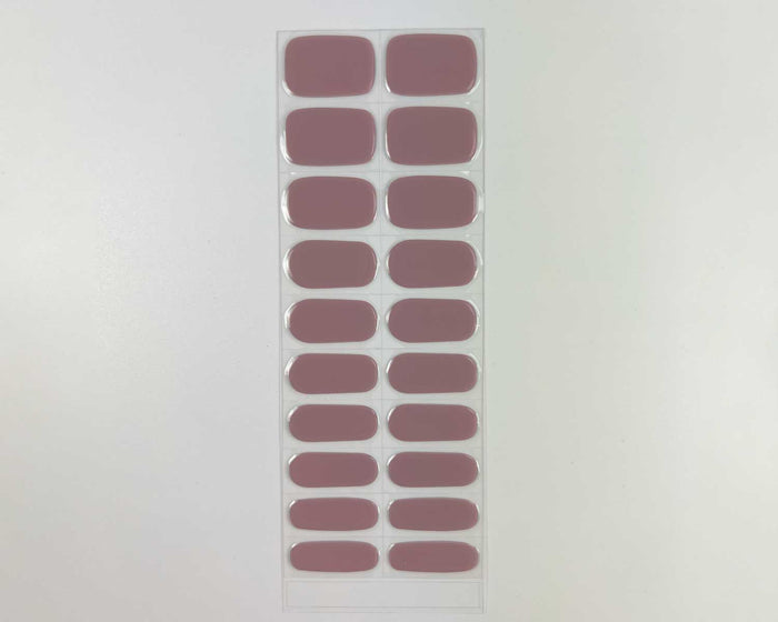 Dusty Plum gel nail wrap strip close-up