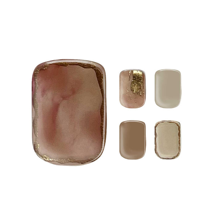 Semi-cured gel nail toe wraps in Gold Digger, product shot