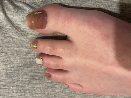 Semi-cured Gel Nail Wraps - Gold Digger Toes