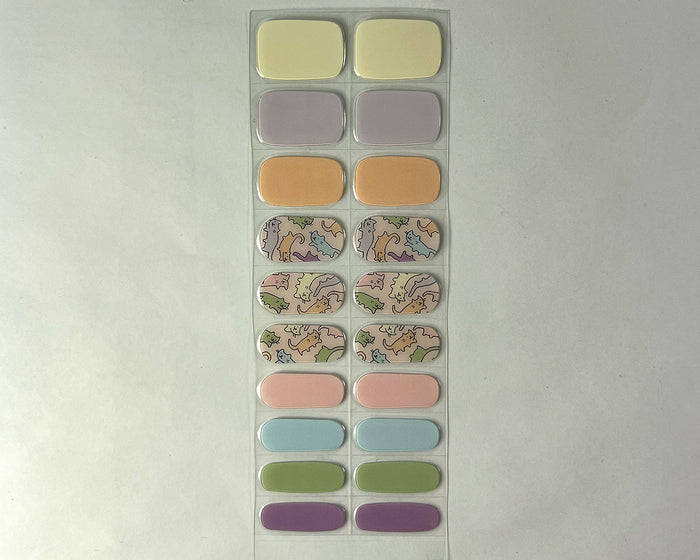 Kitty Kandy gel nail wrap strip close-up