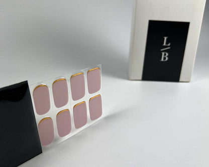 Semi-cured Gel Nail Wraps - Mauve Gold Dip