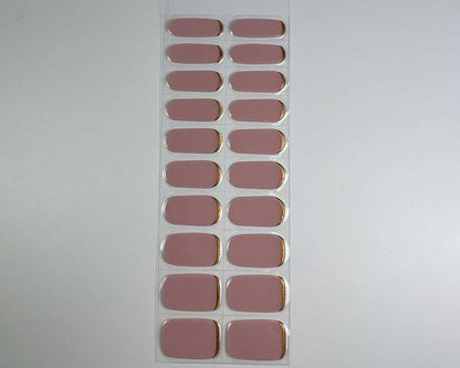 Semi-cured Gel Nail Wraps - Mauve Gold Dip