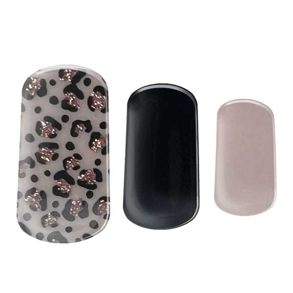 Semi-cured gel nail wraps in Midnight Meow, product shot
