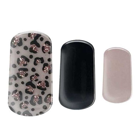 Semi-cured gel nail wraps in Midnight Meow, product shot