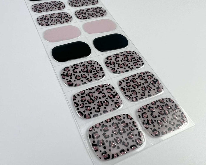 Midnight Meow gel nail wrap strip close-up