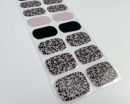 Midnight Meow gel nail wrap strip close-up
