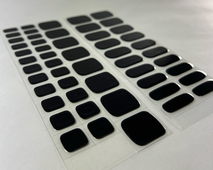 Semi-cured Gel Nail Wraps - Night Black Toes