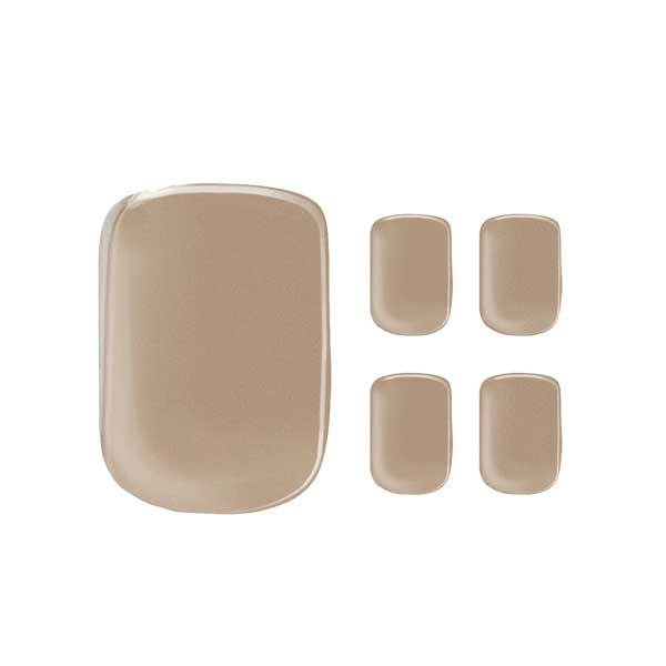 Semi-cured gel nail toe wraps in Oat Latte, product shot