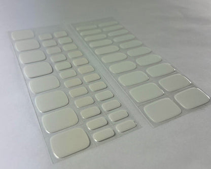 Semi-cured Gel Nail Wraps - Pure White Toes