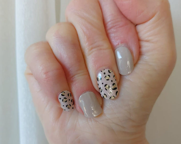 Purrluxe Blush semi-cured gel nail wraps, close-up