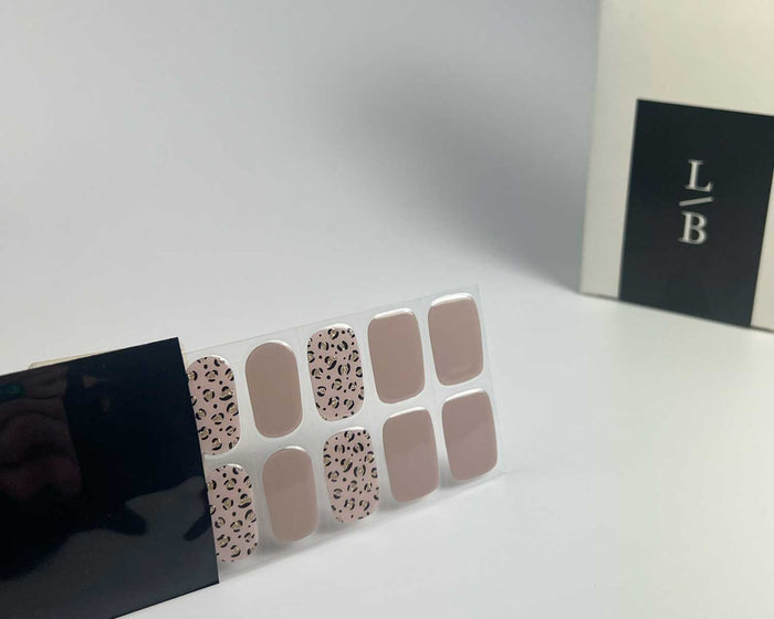Purrluxe Blush gel wrap strip on black background