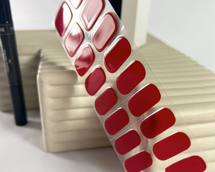 Semi-cured Gel Nail Wraps - Ruby Red