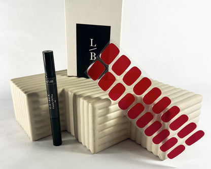 Semi-cured Gel Nail Wraps - Ruby Red