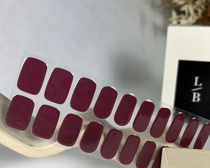 Semi-cured Gel Nail Wraps - Sangria