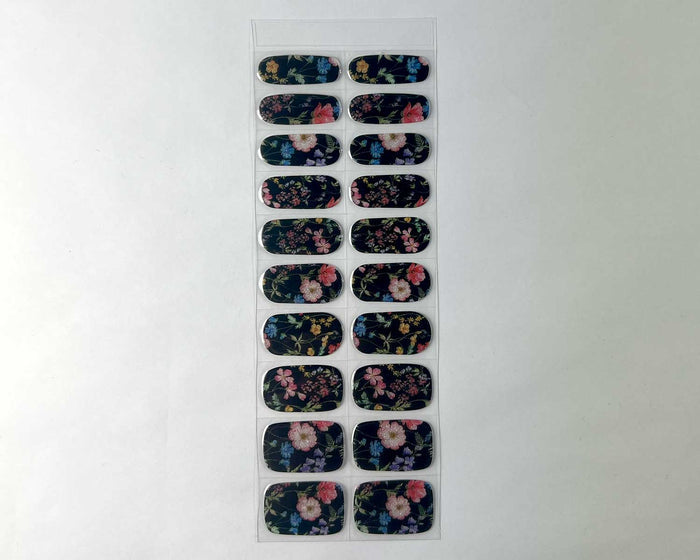 Secret Garden gel nail wrap strip close-up