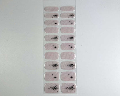 Snake Charmer gel nail wrap strip close-up, alternate view